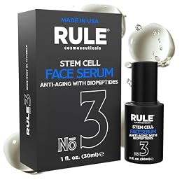 RULE COSMECEUTICALS - No.3 - Facial Serum with Biopeptides & Apple Stem Cells, Face Serums for Anti Aging, Peptide Serum as Skin Toner and Dark Spot Remover for Face, 30 mL