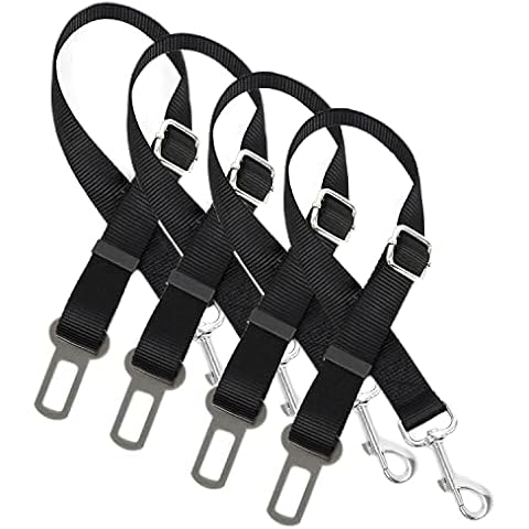 PARTYSAVING |4-Pack| PET Palace Adjustable Nylon Pet Dog Cat Car Seat Belt Safety Leash Leads Vehicle Seat Belt Harness, APL1775 Cover