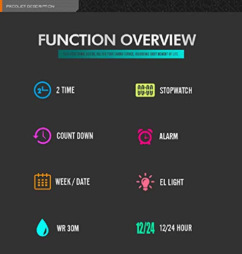 Gosasa Chronograph Countdown Digital Watch for Men Stainless Steel Outdoor Sport Wristwatch Men's Watch Alarm Clock 50M Waterproof4