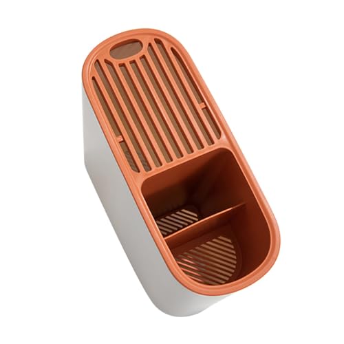 GAROZATION 多機能包丁スタンド キッチン用水切りラック 食器類収納 箸 フォーク対応 省スペース設計 卓上置き可能 通気性良好 ランダムカラー