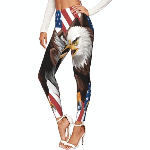 Leggings elásticos para mujer adiós transparencias con diseño de bandera