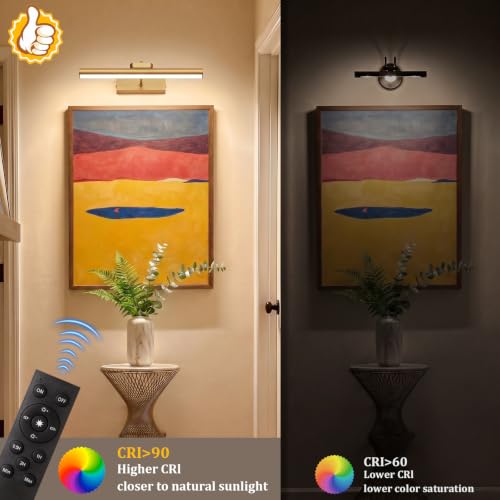 Percantis 13.8" Cordless Picture Light for wall, Gold, 2 Pack by Percantis - Used condition - Image 4