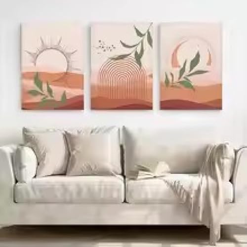 Affiches murales abstraites bohème grand format 60x80cm encadrées
