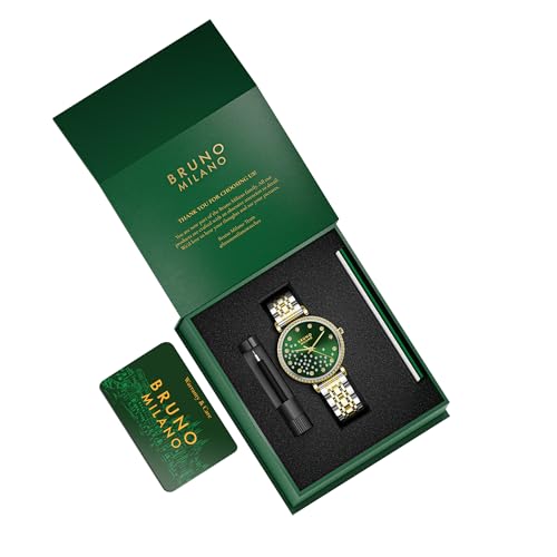 Image of BRUNO MILANO Luxe Diamond Studded Bezel Watch for Women and Girls