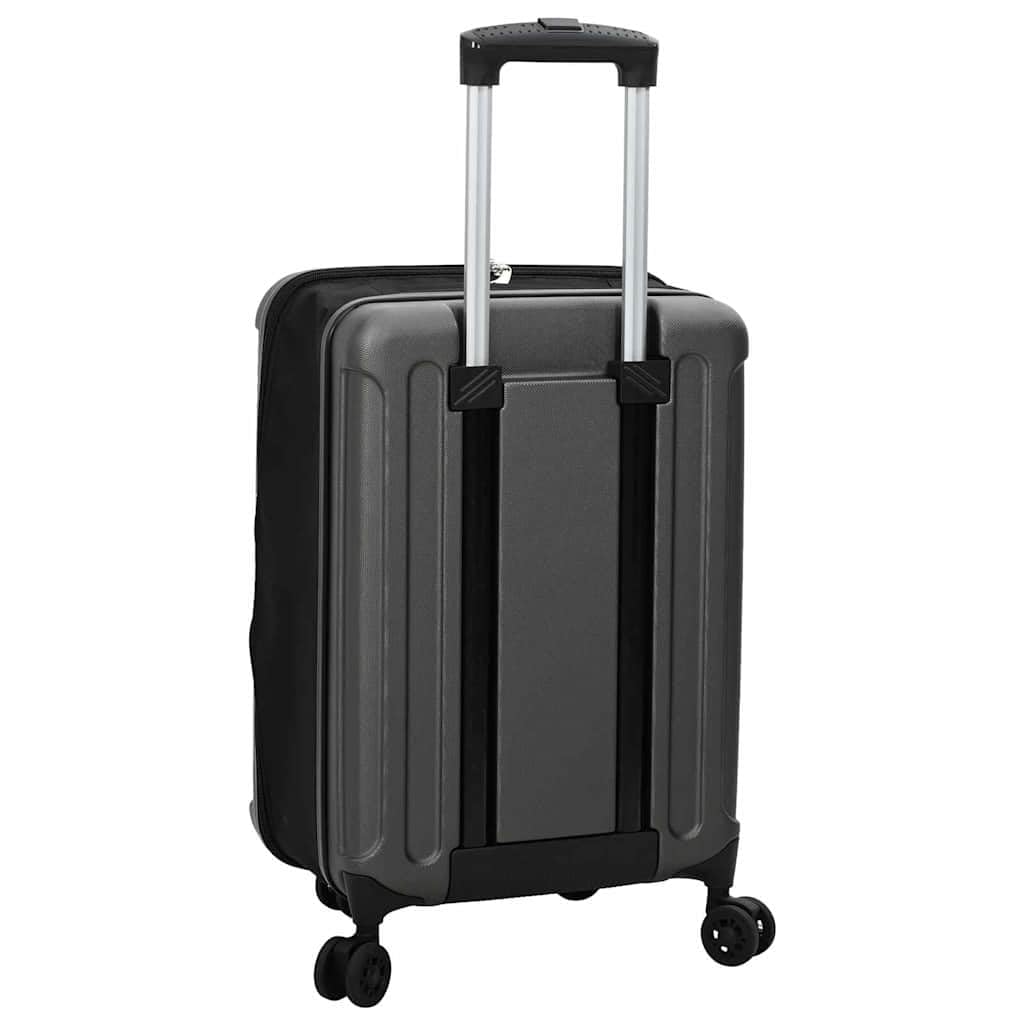 Valise de Voyage en ABS Plastique Gris Foncé 34 x 23 x 55.5 cm, Sac Cabine Rigide avec Rangement Ample et Design Durable pour Déplacements
