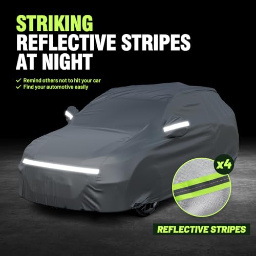 Favoto Bâche Voiture Exterieur Imperméable Coton Respirant pour SUV – vue 4