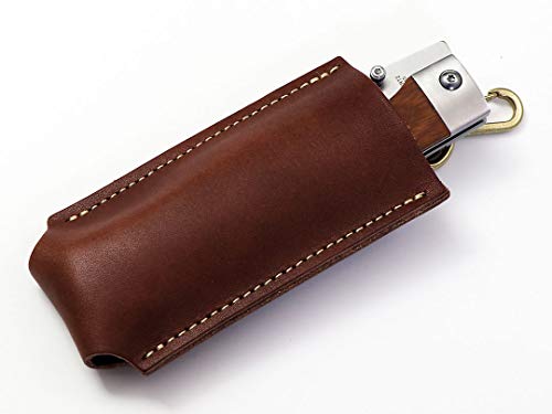 【バーベキューシェフ】折りたたみ包丁　三徳型　革ケース付