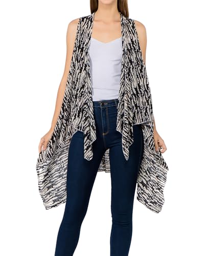 Image of Scarfand's Women's Sheer Open Front Lightweight Sleeveless Long Duster Cardigan Vest