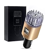 Car Air Purifier Ionizer, Plug in Ionic Air Freshener Air Purifier for Car with USB Charger 2-Port 12V - Eliminate Smoke Smell, Pollen, Pet and Food Odors, Lonic Ozone Generator Air Purifier