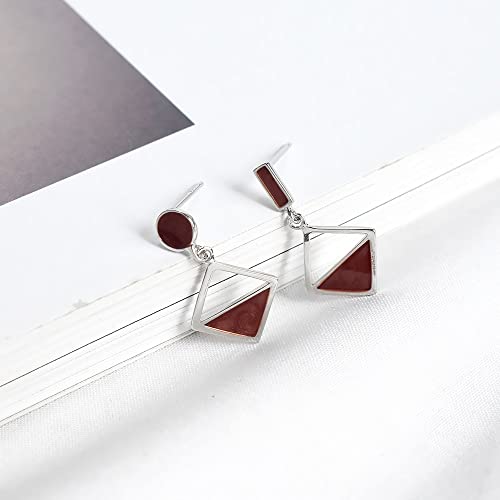 Bijoux 925 rectangle géométrique rond pour votre style quotidien