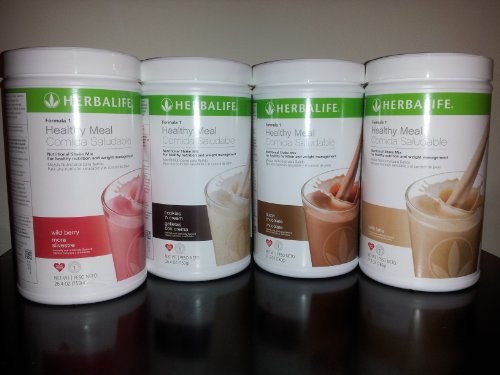 Herbalife Formula 1 Nutritional Shakes - Multiple Combinations (Wild Berry-Cookies and Cream-Dutch Chocolate-Cafe Latte) 