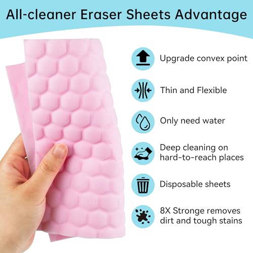 20 PCS Large Magic Sponge Eraser Sheets for Kitchenware, Bathroom & Car (Mixed Colors)
| Portable Magic Cleaning Eraser