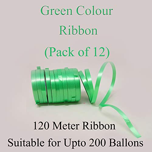 Image of AMFIN Curling Ribbons for Balloons - Green (Pack 12)