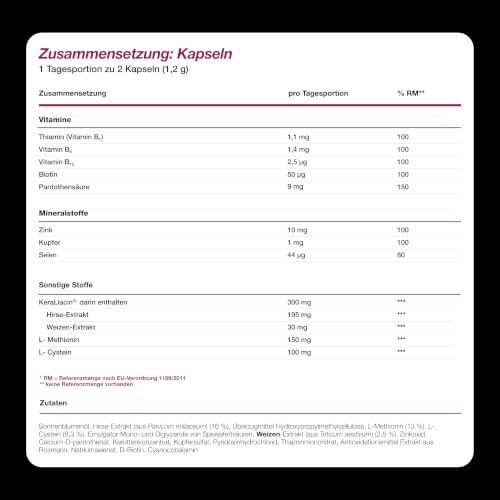Orthomol Hair Intense Kapseln: Mikronährstoffe mit Biotin, Selen & Zink zum Erhalt normaler Haare* plus patentiertes KeraLiacin®… – Ansicht 7
