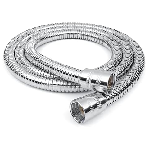 Shower Hose 2m Stainless Steel Shower Hoses Kink Resistant High Pressure Explosion Proof Hose Standard Universal Interface G1/2 Fit Any Shower Head Large Bore Encryption Leak Proof Cover