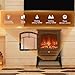 R.W.FLAME Electric Fireplace Stove Heater with Thermostat Control, 15