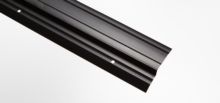 BMD Abdeckprofil für Noppenbahn | 10 Stück | schwarz | 65mm x 10mm | Länge 1m | Abschlussprofil Grundmauerschutz | Schutzleiste Noppenfolie