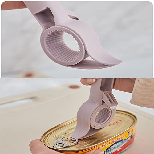 New 4 In 2 Multi Function Can Opener Bottle， Multi Kitchen Tool For Jelly Jars, Wine, Beer And Other, Bottle Opener To Protect The Nail Use For Children, Elderly And Arthritis Sufferers. #TOP5