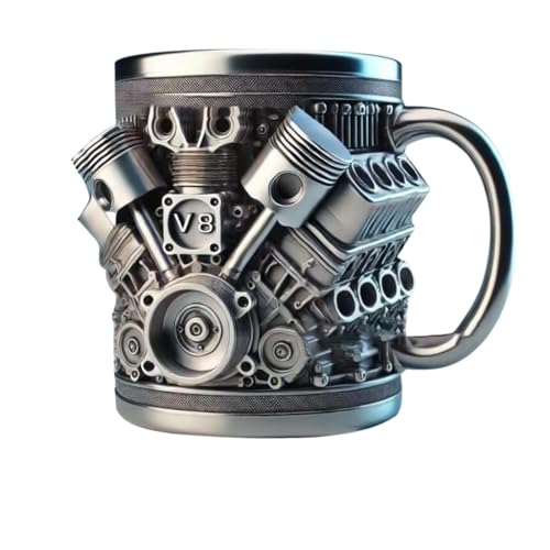 V8 Engines Stainless Steel Cup, 14 OZ V8 Engine Coffee Mug,