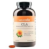 NatureWise CLA 1250 - Conjugated Linoleic Acid Supplement for Women and Men, Not Stimulating, Supports Healthy Weight, Fitness Goals - Non-GMO, Gluten Free - 180 Softgels[2-Month Supply]