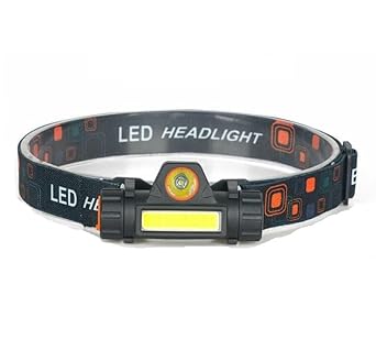Care 4 COB LED Head Torch with USB Charging, 2 Modes, High Power, Waterproof, Black, 5 Cm, Rechargeable