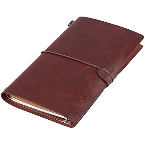 Hztyyier Classic PU Leather Travel Notebook Cover