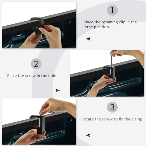 Qymopay 6974467618914 Track System Mounting Clamps,Camper Shell Clamps,Truck Topper Clamps,Tonneau Cover Clamps For Toyota,Tacoma,Tundra Truck Bed Cover Clamps -4Pcs Black thumb #2