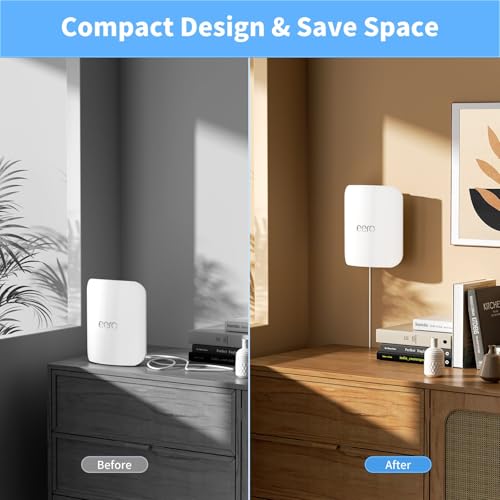 Image of eero Pro 7 Wall Mount, Router Bracket Holder Only Compatible with eero Pro 7 Tri-Band Mesh Wi-Fi 7 Extender, No Messy Wires (2 Pack)