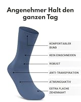 sockenkauf24 10 Paar Socken 100% Baumwolle Herren Damen Komfortbund ohne Naht 10600 WP (Schwarz Navy Jeans 39-42) – Ansicht 4