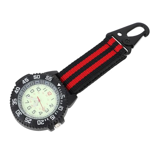 Montre de poche antichoc avec bracelet nylon Kombiuda rouge pour sac à dos