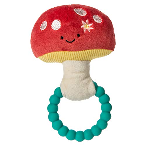 Image of Mary Meyer Fairyland Forest Teether Baby Rattle, 6-Inches, Red Mushroom