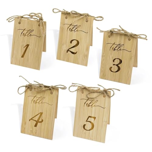 Ensemble de numéros table mariage en bois haut de gamme pour décoration de réception