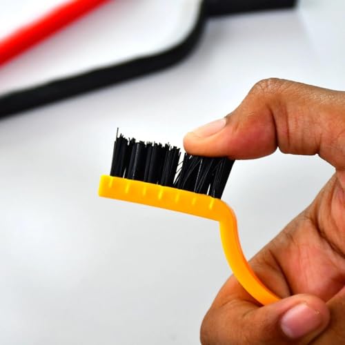 Image of Oblivion Mini Wire Brush for Cleaning 12 Pcs - Wire Brush Set with Brass, Nylon & Stainless Steel Bristles, Cleaning Brushes for Gas Stove, Burner, Tiles, Tap Rust Removal, Welding Slag, Paint & Dirt