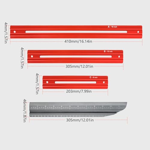 Treppenmetervorlagewerkzeug, Treppenmessgeräte -Regal -Layout Messtenschreiber -Werkzeug für Treppen, Riser, Trennwände, Selbst- und Schneidentrockenbau, Flexible Einstellung
