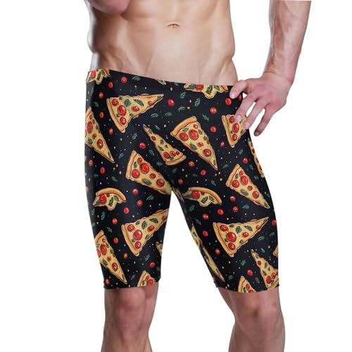 UMIRIKO Pizza Food Swim Jammers Swimsuit for Men B0402667