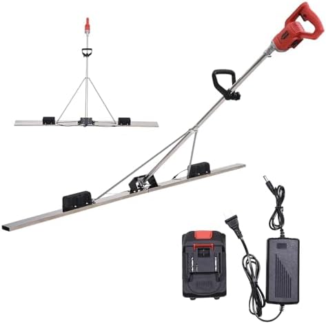 Power Concrete Screed Kit, Cordless Electric Vibratory Tool for Cement Finishing, Leveling Machine with Motor & Screed Head, Ideal for Smooth Concrete Surfaces