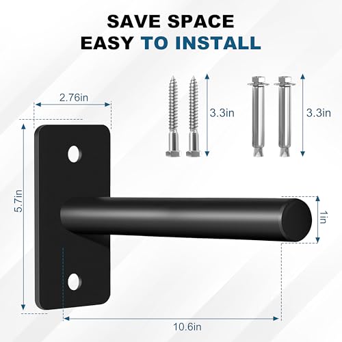 EVERYMATE Weight Plate Rack, Wall Mount Weight Plate Holder for Bumper Plates, Max Weight Capacity 330 lb, Home Gym Organizer by EVERYMATE - Image 3