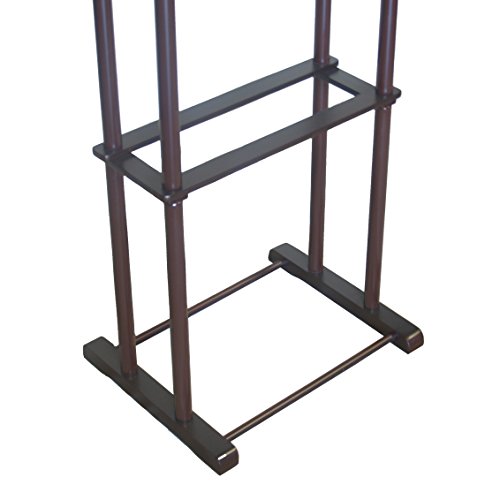 Proman Products Sakura Twin Valet with Wooden Hanger, Trouser Bar & Tie Bar, Walnut