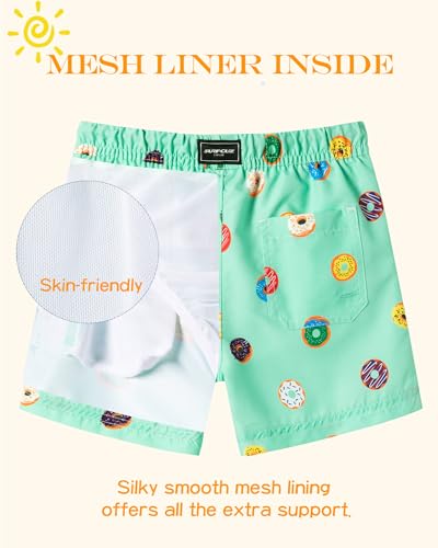 Image of SURF CUZ Surfcuz Little Boys Swim Trunks UPF 50+ Toddler Beach Shorts Swimsuit Kids Quick Dry Swimwear