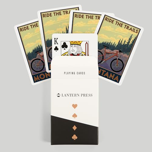 Lantern Press Montana Ride The Trails 52 cartas póker miniatura 6