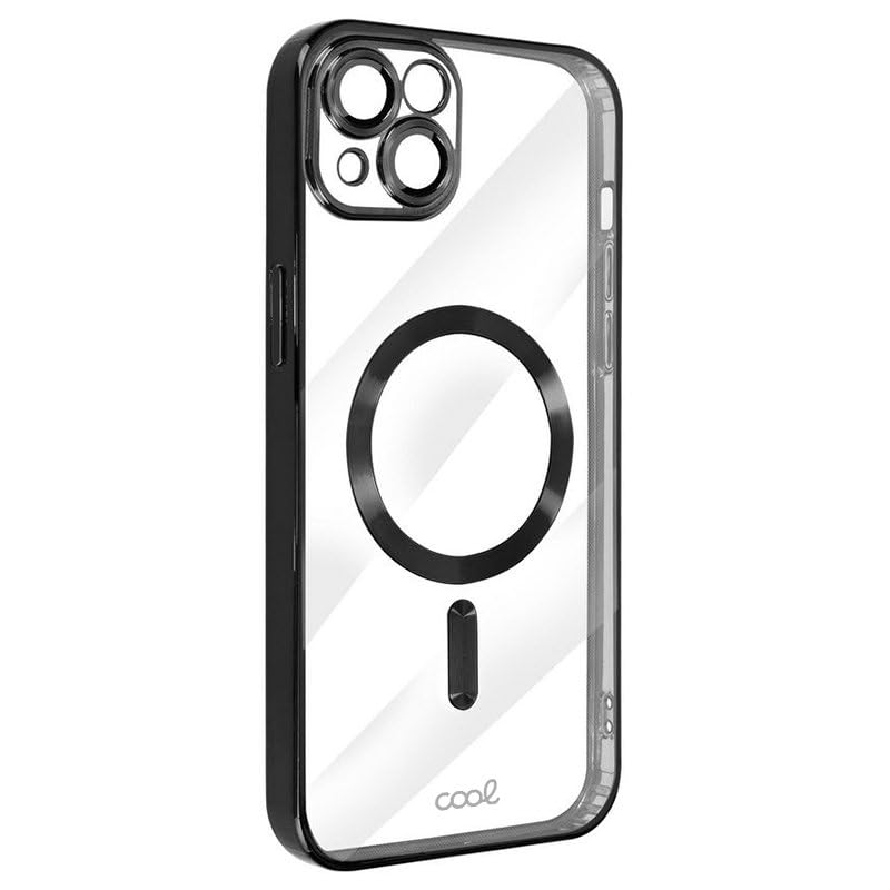Carcasa Cool para iPhone 15 magnética transparente funda con borde 1