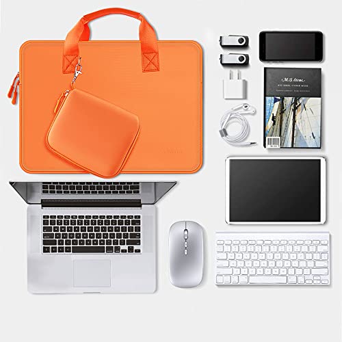 Image of Hseok Laptop Sleeve 13.3-14 inch Case with Small Pouch, Neoprene Computer Bag Compatible with MacBook Neo /Pro 14 M5 /M4 /M3 /M2 /M1, Mac Air /Pro 13.3, XPS 14 and Most 13-14 inch Notebooks,O02G01