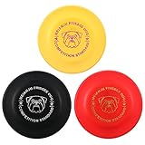 XIGOU Dog Flying Disc, 3 Pcs Competition Dog Flyer Dog Toy, Soft Dog Flying Disc Indestructible Rubb
