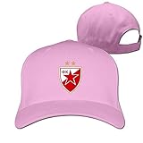 Einstellbar, Einheitsgröße. Adult Unisex UEFA Champions League Belgrade Red Star FK Crvena Zvezda Belgrad Cotton Peaked Mesh Hat Black Pink