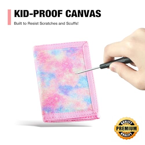 Image of Kids Wallet - Pink Zipper Wallet for Little Girls & Teens, Novelty Coin Pocket