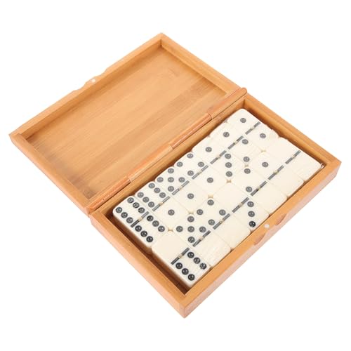 Domino en bambou avec boîte vintage pour animer vos soirées jeux en intérieur