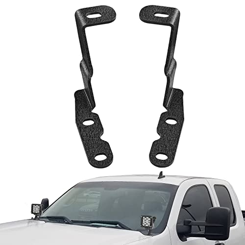 Nilight Ditch Light Brackets Auxiliary Offroad Work LED Pod A-Pillar Hood Mounts Compatible with 2007-2013 GMC Yukon Sierra & Chevy Suburban Tahoe Silverado