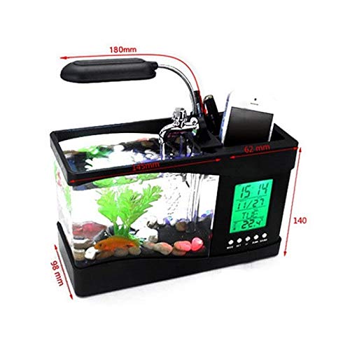 水槽 timtamtom Amazon.co.jp: ZYZMH USBデスクトップミニ水槽アクアリウムLCD