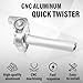VUOZIP Throttle Grip Motorcycle 22mm CNC Aluminum Quick Twister with Throttle Cable CRF50 70 110 IRBIS 125 250 Dirt Bike Motorcycle Accessorie (Silver)