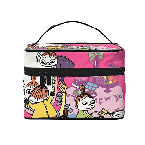 ムーミン 化粧ポーチ メイクポーチ おしゃれ コスメポーチ 持ち運び 機能的 大容量 防水 小物入れ 軽量 出張 旅行 ポーチ レディース 収納ポーチ 化粧品収納 厚さ23cm *幅17cm *高さ16cm